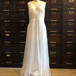 FRENCH CONNECTION Estelle White Beaded Gown 8